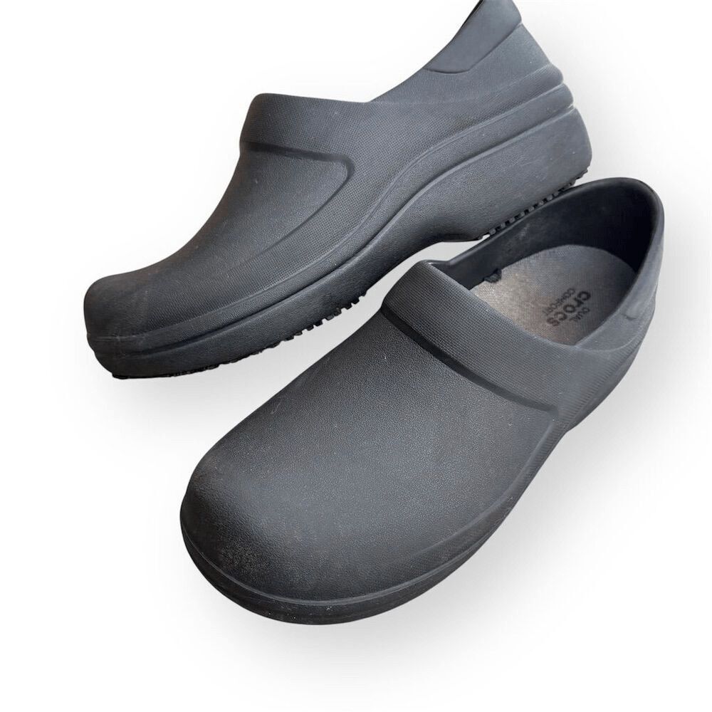 Crocs Women's Neria Pro II Black Work Clogs Slip-Resistant Comfort size 7 - Picture 3 of 11